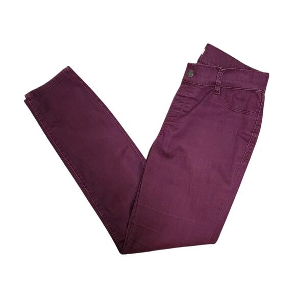 LC Lauren Conrad Women's Slim Skinny Jeggings Purple Stretch Dark Wash Size 6 - Picture 2 of 8